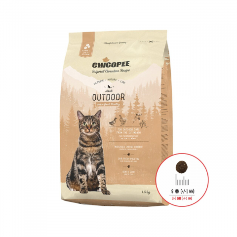 Hrana uscata pisici - HRANA USCATA PENTRU PISICI SUPER PREMIUM CHICOPEE CNL ADULT OUTDOOR POULTRY 1.5KG