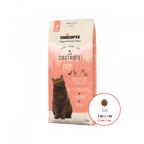 Pisici sterilizate - HRANA USCATA PENTRU PISICI SUPER PREMIUM CHICOPEE CNL CASTRATE POULTRY 15KG