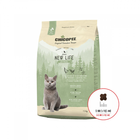 Pisici junior - HRANA USCATA PENTRU PISICI SUPER PREMIUM CHICOPEE CNL JUNIOR NEW LIFE CHICKEN 1.5KG