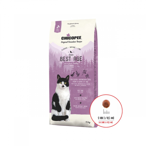 Pisici adulte - HRANA USCATA PENTRU PISICI SUPER PREMIUM CHICOPEE CNL SENIOR BEST AGE POULTRY 15KG