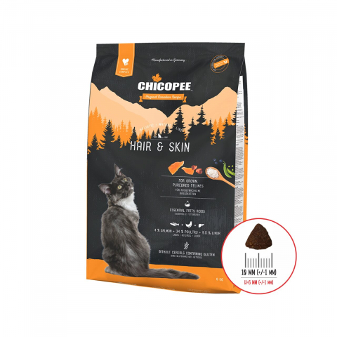 Pisici adulte - HRANA USCATA PENTRU PISICI SUPER PREMIUM CHICOPEE HNL HAIR&amp;SKIN 8KG