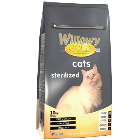 Pisici sterilizate - HRANA USCATA PENTRU PISICI WILLOWY GOLD CATS STERILIZED 10KG