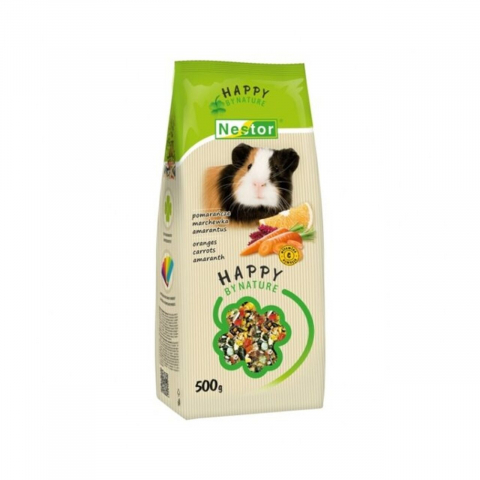 Hrana porcusori de Guineea - HRANA USCATA PENTRU PORCUSORI DE GUINEEA NESTOR HAPPY BY NATURE 500G