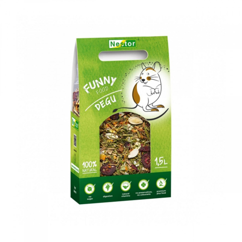 Hrana veverite - HRANA USCATA PENTRU VEVERITE DEGU NESTOR FUNNY NATURAL 460 G