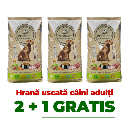 Hrana Uscata Caine Adult - Hrană uscată Premiant pentru câini, cu vită, pui și cereale