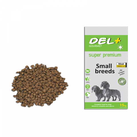 Caine adult - HRANA USCATA SUPER PREMIUM PENTRU CATELUSI DE TALIE MICA GOURMET DEL+ SMALL BREED 15KG