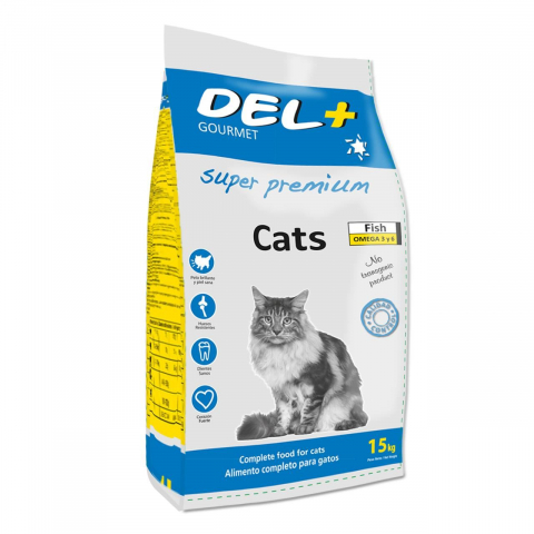 Hrana uscata pisici - HRANA USCATA SUPER-PREMIUM PENTRU PISICI GOURMET DEL+ CAT 15KG