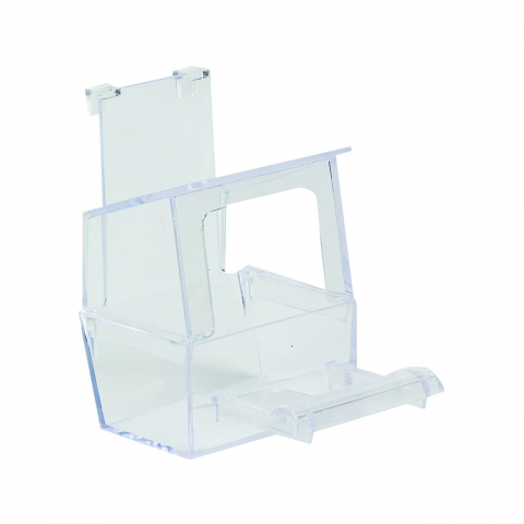 Pasari - HRANITOARE/ADAPATOARE CU TREAPTA PENTRU PASARI EXOTICE TRANSPARENTA FLAMINGO 6x7x9CM