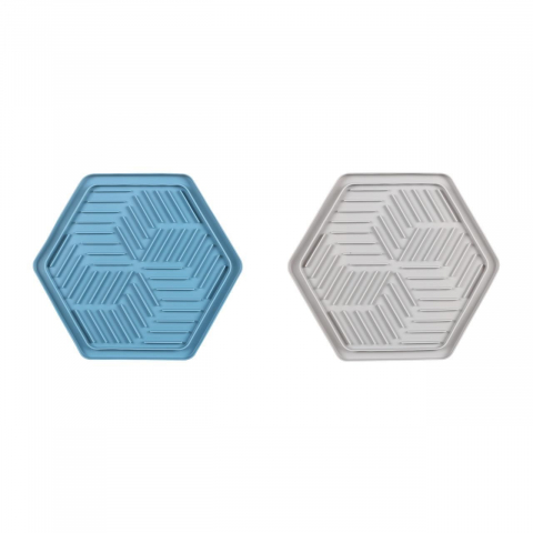 Castroane si boluri pisici - HRANITOARE PENTRU CAINI SI PISICI INTERACTIV FLAMINGO LICK PAD BEAN BLUE/GREY 24x21CM