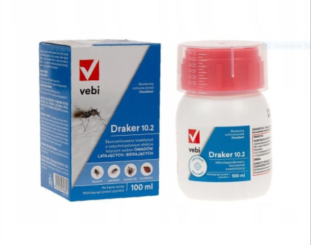 Insecticide - Insecticid concentrat (fără miros) păduchi, purici, gândaci, furnici, muște, țânțari, DRAKER 100ml