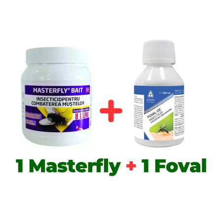 Insecticid concentrat muște și țânțari MASTERFLY + FOVAL 100ml