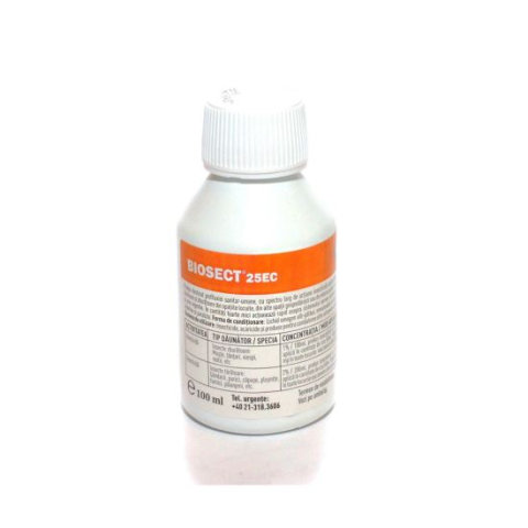 Insecticide - INSECTICID CONCENTRAT (MUSTE, TANTARI, GANDACI, PURICI), BIOSECT 25EC 100 ML