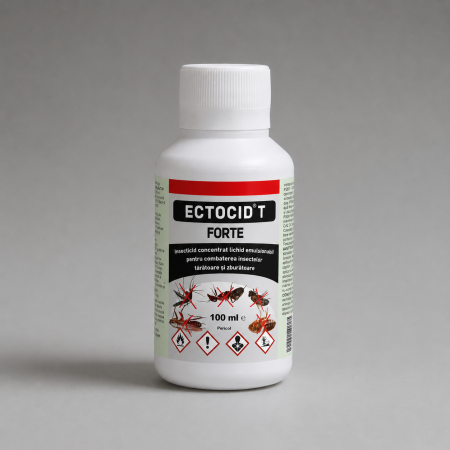Insecticide pentru casă și fermă - Insecticid concentrat pentru purici, păduchi, gândaci Ectocid Forte T 100 ml