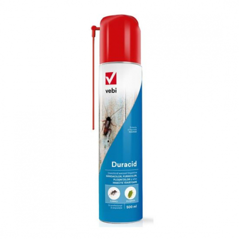 Insecticide - Insecticid DURACID Gandaci, Furnici, Plosnite - 500 ml, Vebi, Spray, Aerosol, Gata de utiliare