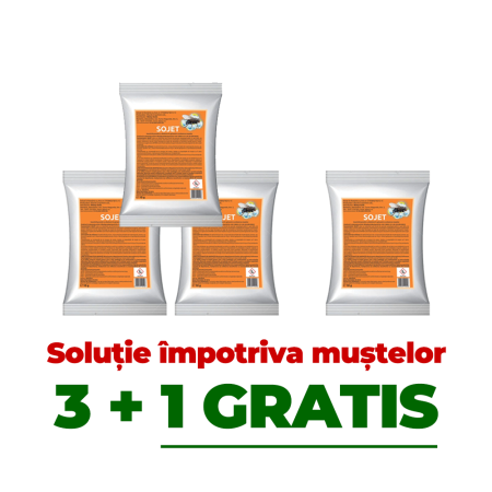 Pachete - 3+1 GRATIS - insecticid, fară miros, împotriva muștelor, Sojet 10 gr