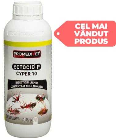 Insecticid purici, muște, țânțari, Ectocid Cyper, 1 Litru