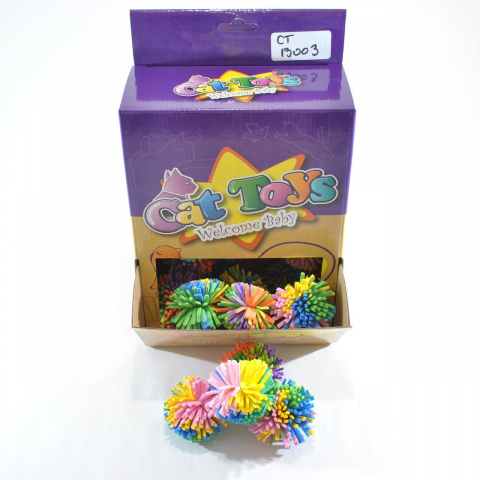 Jucarii pisici - JUCARIE PENTRU CAINI SET 36 MINGII PAMPON 5CM DISPLAY