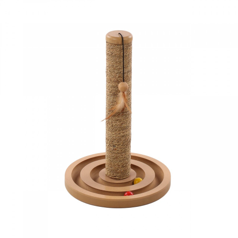 Ansambluri pisici - JUCARIE PENTRU PISICI FLAMINGO CU SISAL SI SUPORT ROTUND 30x30x46(h)cm