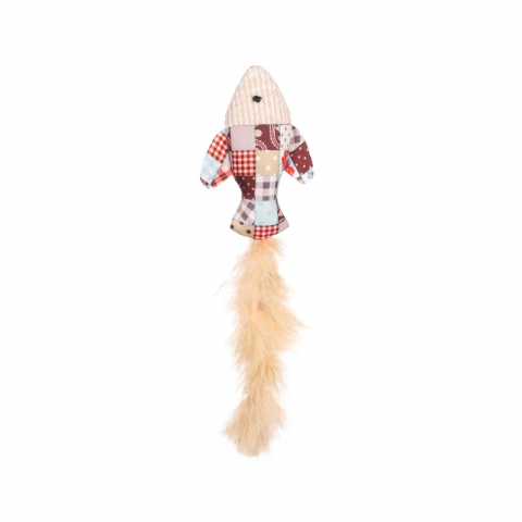 Pisici - JUCARIE PENTRU PISICI FLAMINGO VINTA CATNIP PESTE CU PANA 20CM