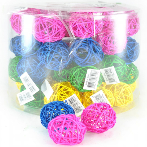 Pisici - JUCARIE PENTRU PISICI PAPILLON MINGE, MIX COLOURS, 4CM-60 BUC/SET/240033