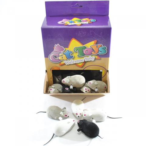 Jucarii pisici - JUCARIE PENTRU PISICI SORICEL CU CHEITA 7CM/CT14418 (amb24buc/set)