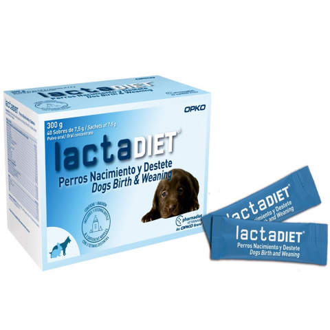 Suplimente si vitamine caini - LAPTE PRAF, CATEI, IEPURI, ROZATOARE, LACTADIET 40 PLICURI X 7,5 G/CUTIE