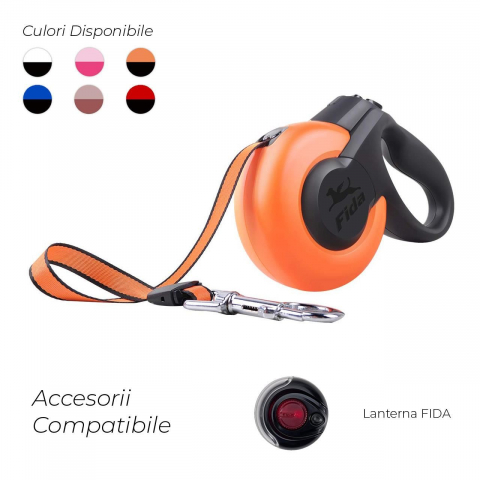 Zgarzi, lese, hamuri caini - LESA PENTRU CAINI FIDA MARS BANDA M ORANGE, 25 KG/5M/2378
