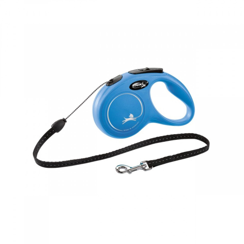 Caini - LESA PENTRU CAINI KERBL FLEXI CLASSIC CU FIR S 5M/12KG BLUE