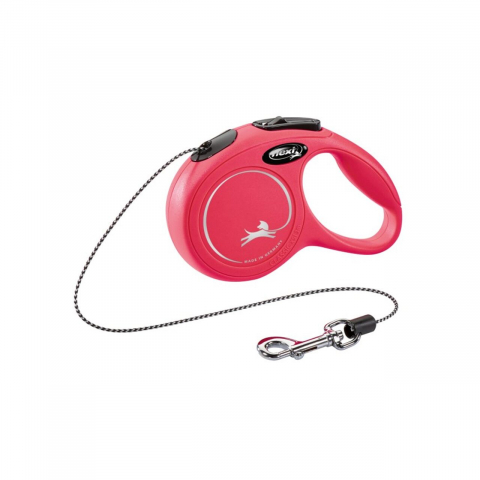 Caini - LESA PENTRU CAINI KERBL FLEXI CLASSIC CU FIR XS 3M/8KG RED