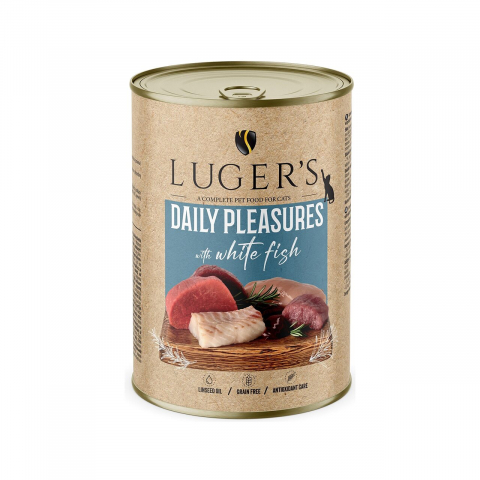 Caini - LUGER&#039;S HRANA UMEDA CONSERVA PISICI CU PESTE ALB 400G