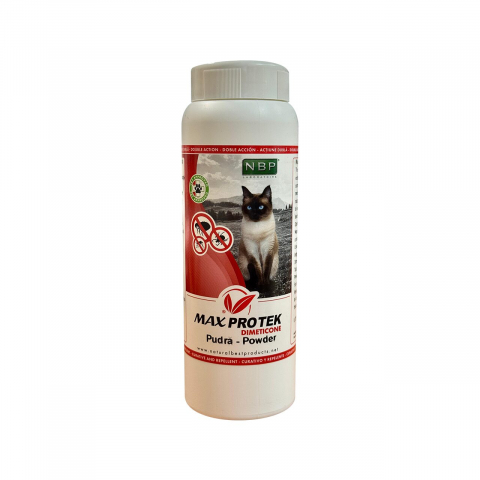 Antiparazitare externe pisici - MAX PROTEK PULBERE ANTIPARAZITARA PISICA CU DIMETICONA 100G