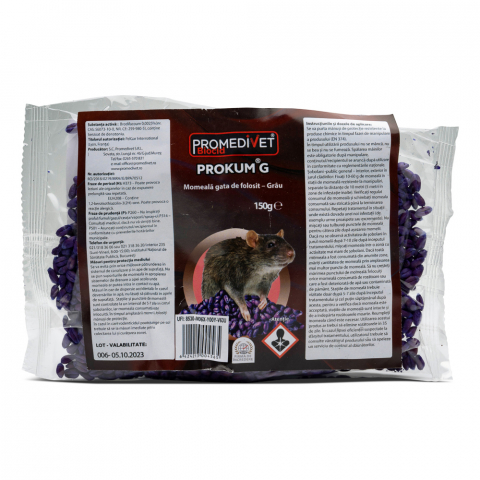 Raticide - Momeala raticida Prokum G - Grau, pentru soareci si sobolani 150g