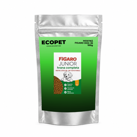Hrana Uscata Caine Junior - Mostră 100g hrană uscată pentru câini junior Figaro