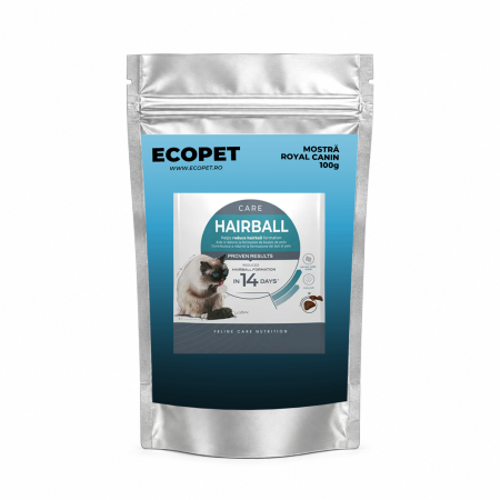 Hrana Uscata Pisici Adulte - Mostră 100g hrană uscată pentru pisici, eliminare ghemotoace, Royal Canin Hairball