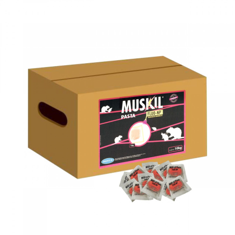 Raticide - MUSKIL PASTĂ FLUORESCENTĂ 10KG | Raticid Profesional cu Bromadiolonă 0,0025%