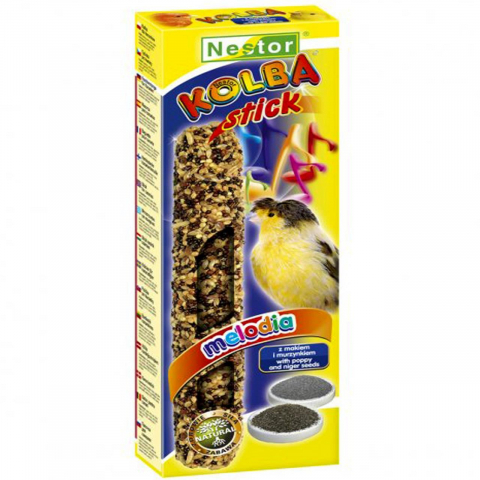 Hrana canari - NESTOR CANARI STICK MAC SI SEMINTE DE NIGER (CUT 2 BUC)/KMM