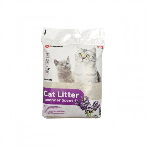 Asternut igienic - NISIP CLUMPING PENTRU PISICI FLAMINGO LAVANDA 15KG