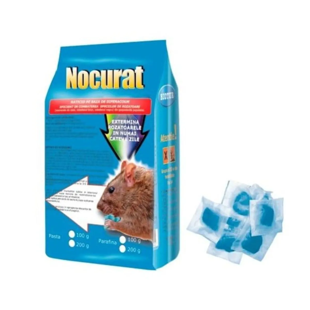 Raticide - Nocurat Pastă 200g - Momeală Șobolani și Șoareci | Deratizare Profesională