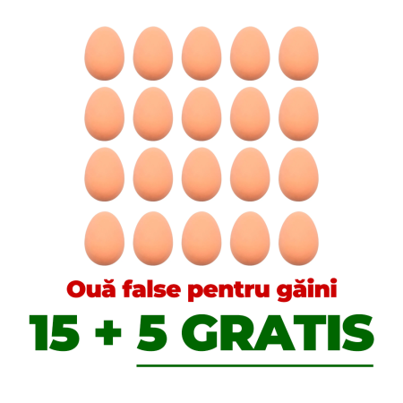 Accesorii - 15 + 5 GRATIS - pachet ouă false pentru găini