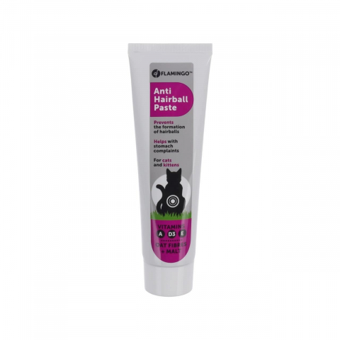 Farmacie veterinara - PASTA PENTRU PISICI FLAMINGO ANTI-HAIRBALL DAGGI CU VITAMINE 100GR
