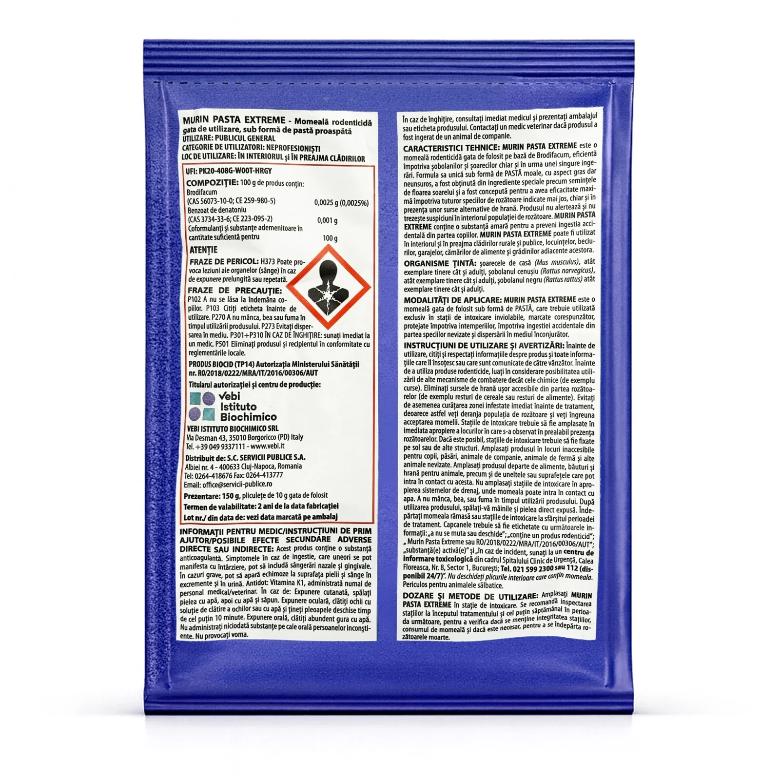 Pliculete otrava pentru șoareci și șobolani Murin 150 g [1]