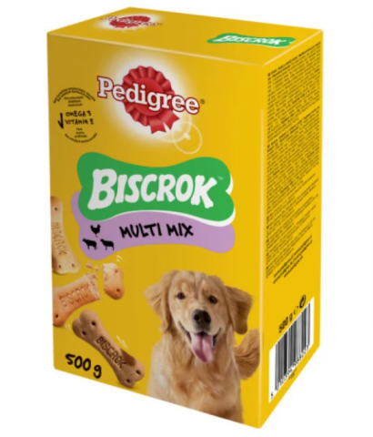 Caini - Recompense Caini Pedigree Biscrok, cutie 500 g, toate taliile