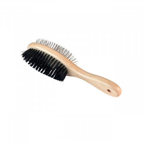 Caini - PERIE DUBLA DIN LEMN PENTRU CAINI KERBL 23x6CM