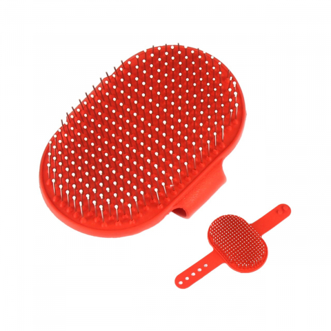Caini - PERIE PALMAR DIN CAUCIUC CU DINTI BONT PENTRU CAINI 13x9CM