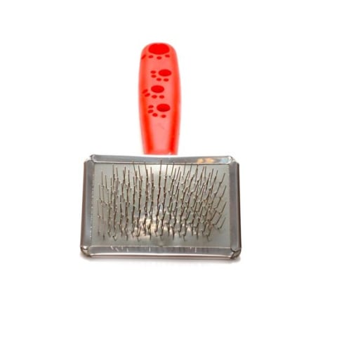 Perii si piepteni pisici - Perie tesala crom, caini si pisici, 14 x 9 cm