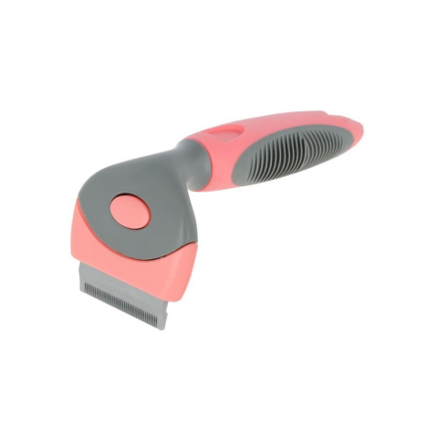 Perii si piepteni pisici - PERIE TRIMMER PENTRU PISICI KERBL 15x6CM CORAL/GREY