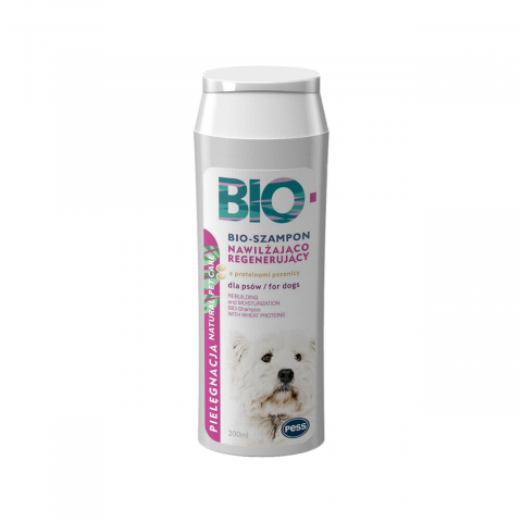 Caini - PESS BIO SAMPON HIDRATANT SI REGENERANT CU PROTEINA DE GRAU PENTRU CAINI 200ML