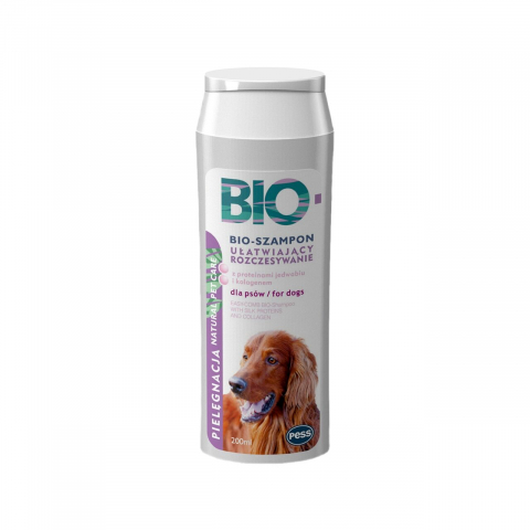 Caini - PESS BIO SAMPON PIEPTANARE USOARA CU PROTEINE DE MATASE SI COLAGEN PENTRU CAINI 200ML