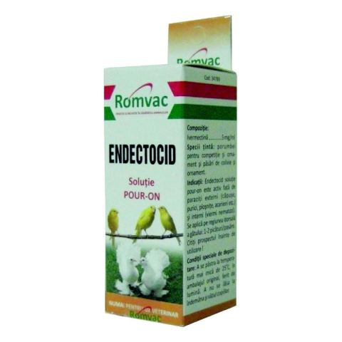 Antiparazitare pasari - Picaturi antiparazitare pasari, ENDECTOCID SOLUTIE POUR-ON 10ML