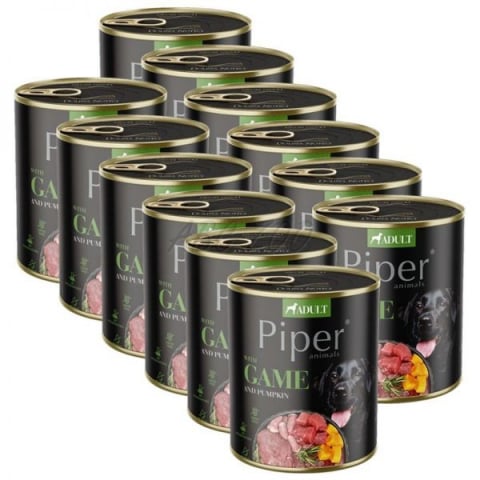 Conserve caini - Hrana umeda pentru caini Piper Adult conservă pentru câini cu carne de vânat și dovleac 400 g
